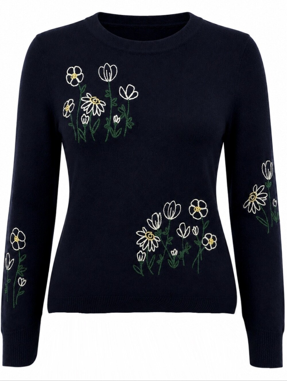 Cashmere Floral Sweater Small Cynthia Rowley